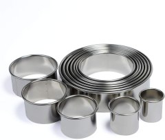 RIHAI Stainless Steel Round Cookie Cutter Set