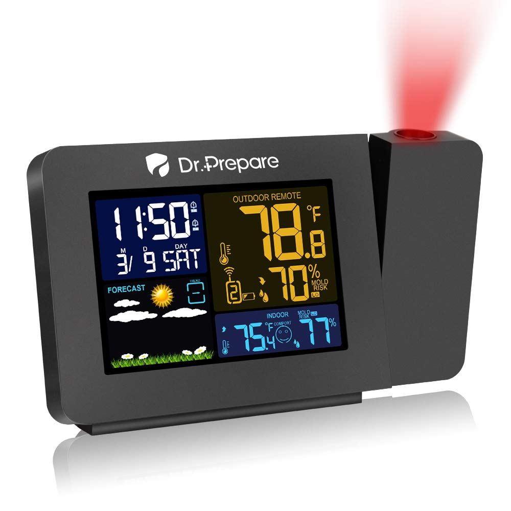 DR. PREPARE Projection Alarm Clock