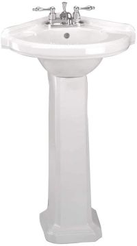 Renovator's Supply Portsmouth Corner Pedestal Bathroom Sink