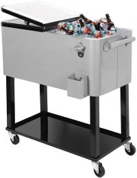 Clevr Rolling Cooler Ice Chest for Outdoor Patio