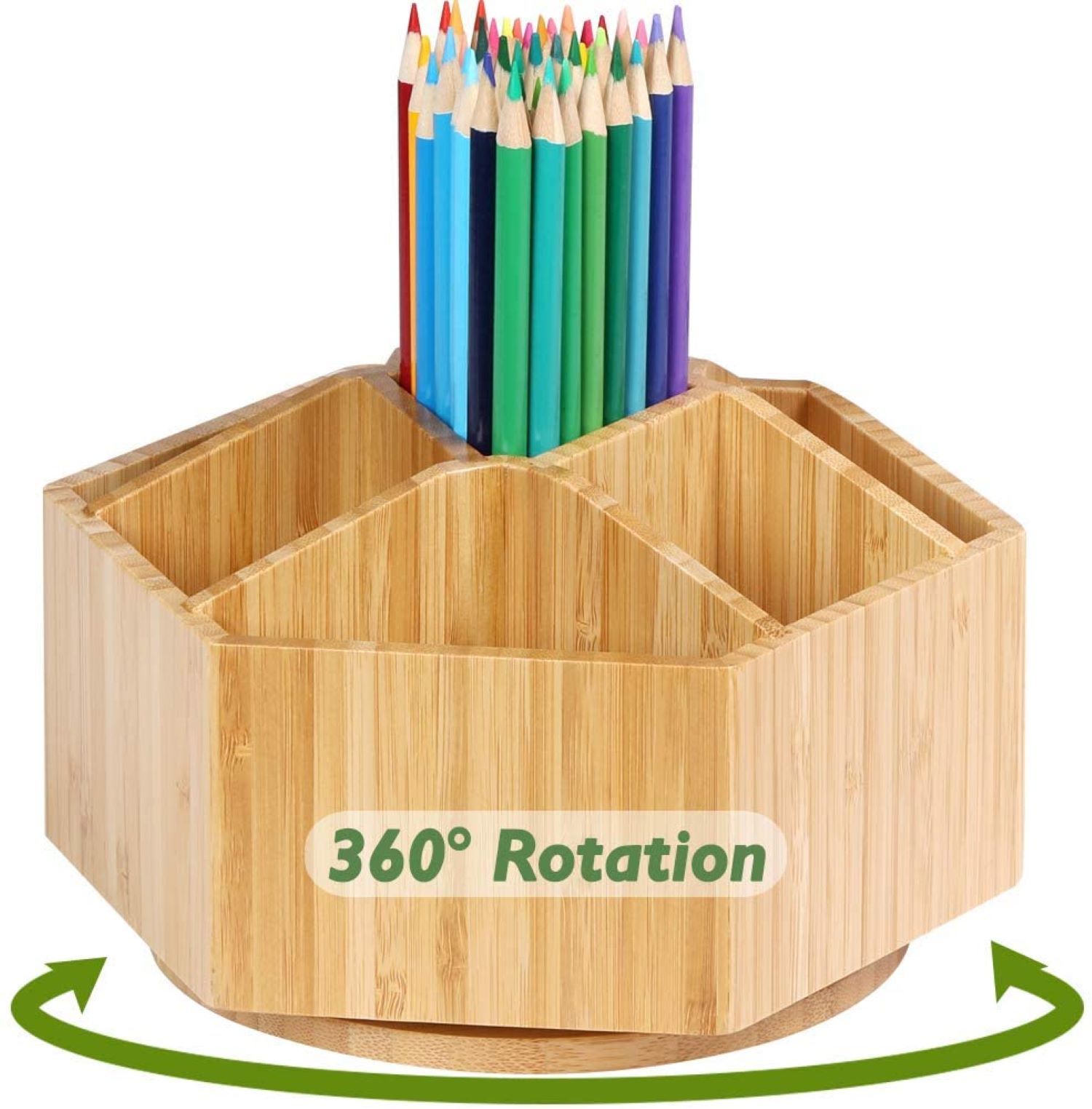 Houtingmaan Store Bamboo Rotating Organizer