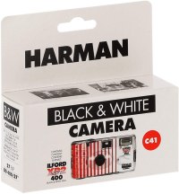 Ilford HARMAN XP2 Super Single Use Camera with Flash (Black and White Film)