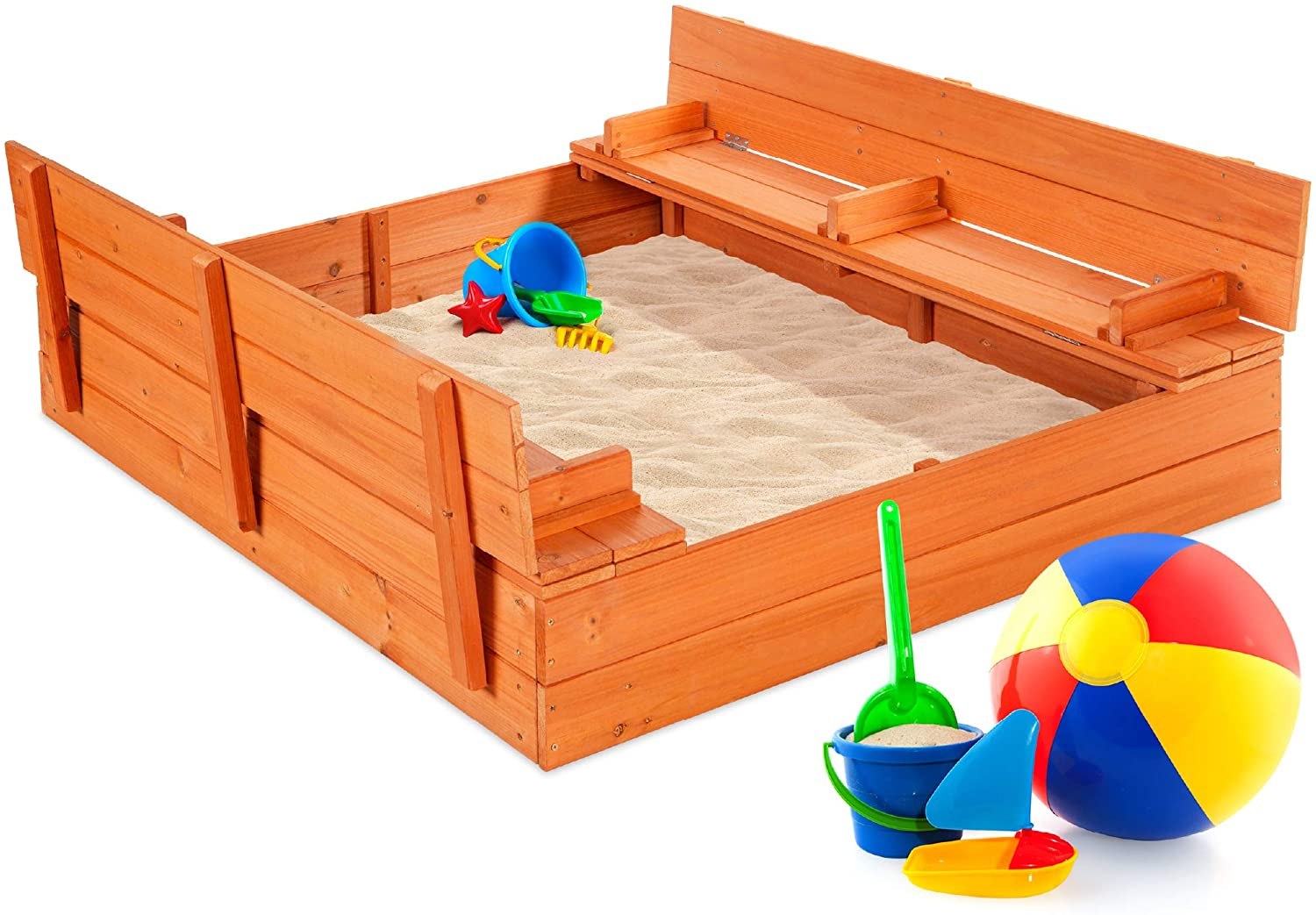 Best Choice Products Large Wooden Sandbox
