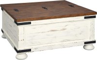 Signature Design by Ashley Wystfield Farmhouse Square Storage Coffee Table