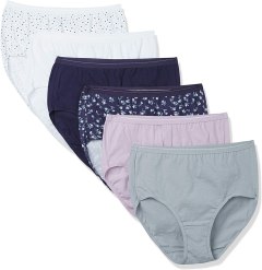 Fruit of the Loom Comfort Covered Cotton Brief Panties 