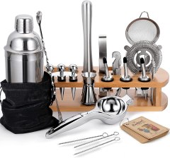 AOZITA 24-Piece Cocktail Shaker Bartender Kit