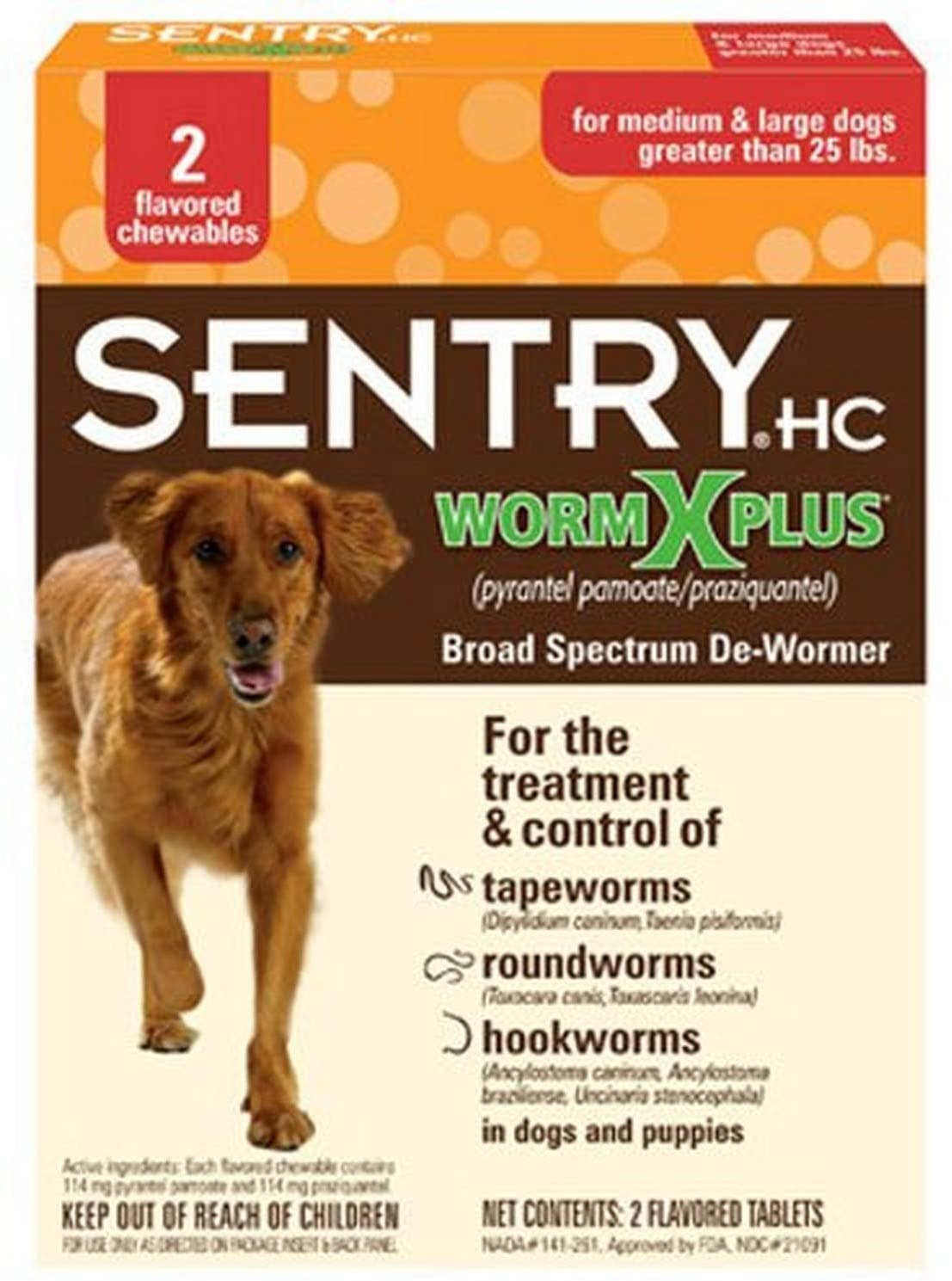SENTRY 7 Way De-Wormer for Medium &amp; Large Dogs