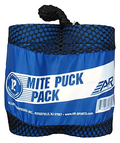 A&amp;R Sports Blue Mite Junior Ice Hockey Pucks, Set of 12