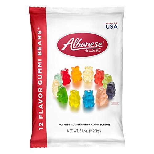 Albanese World&#039;s Best 12 Flavor Gummi Bears, 5 pounds