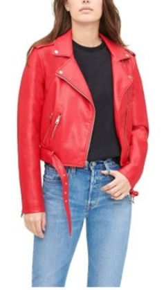 Levi's Women's Faux Leather Belted Motorcycle Jacket