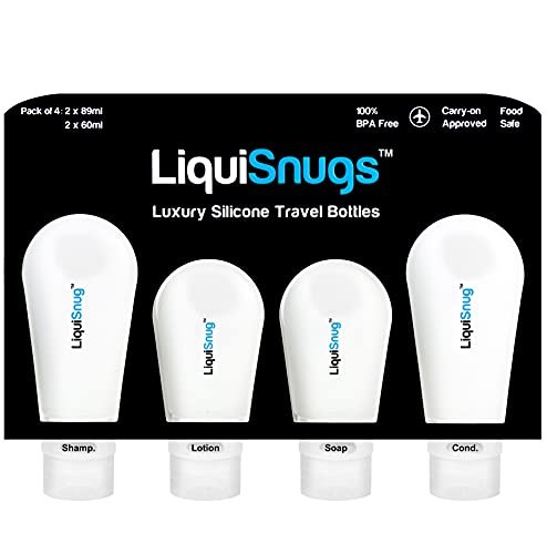 LiquiSnugs Silicone Travel Bottles 4-pack