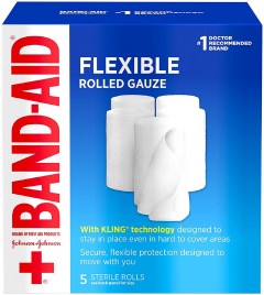 Johnson & Johnson Band-Aid Flexible Rolled Gauze