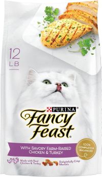 Purina Fancy Feast Gourmet Dry Cat Food With Savory Chicken & Turkey (12 lb. bag)
