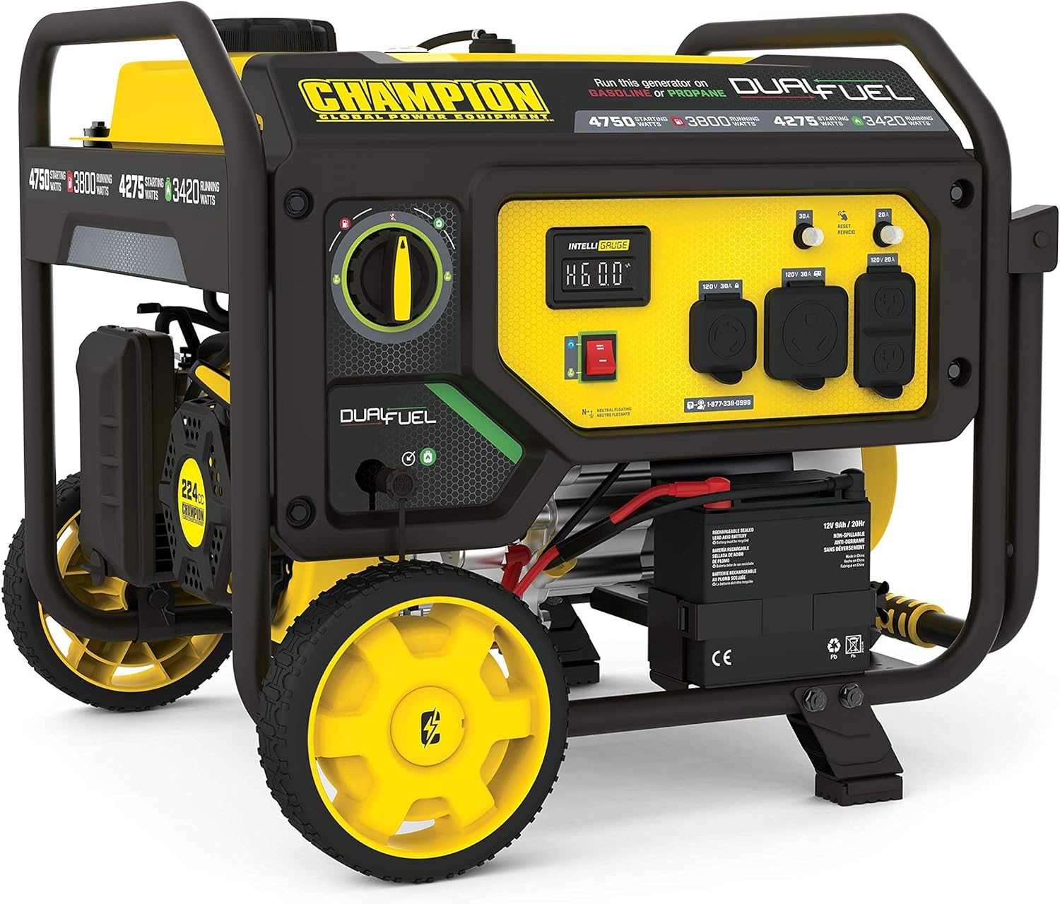 Champion Power Equipment C4750-Watt Dual Fuel Portable Generator