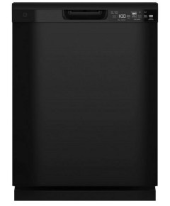 GE 24-Inch Black Front Control Dishwasher