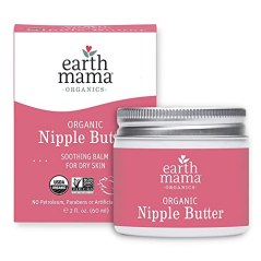 EarthMama Organic Nipple Butter for Breastfeeding and Dry Skin