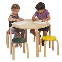 ECR4Kids Bentwood Table and Stool Set for Kids