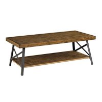 Emerald Home Chandler Rustic Industrial Solid Wood and Steel Coffee Table