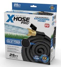 Xhose 5/8-inch x 25-foot Pro Dac-5 High Performance Lightweight Expandable Garden Hose