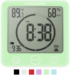 KADAMS Digital Bathroom Clock with Alarm