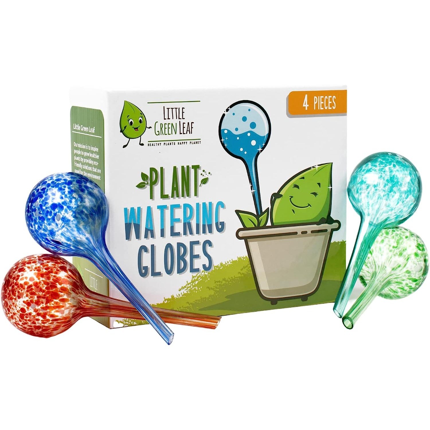 Little Green Leaf Plant Watering Globes