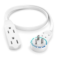 Maximm Cable Flat Rotating Plug Extension Cord