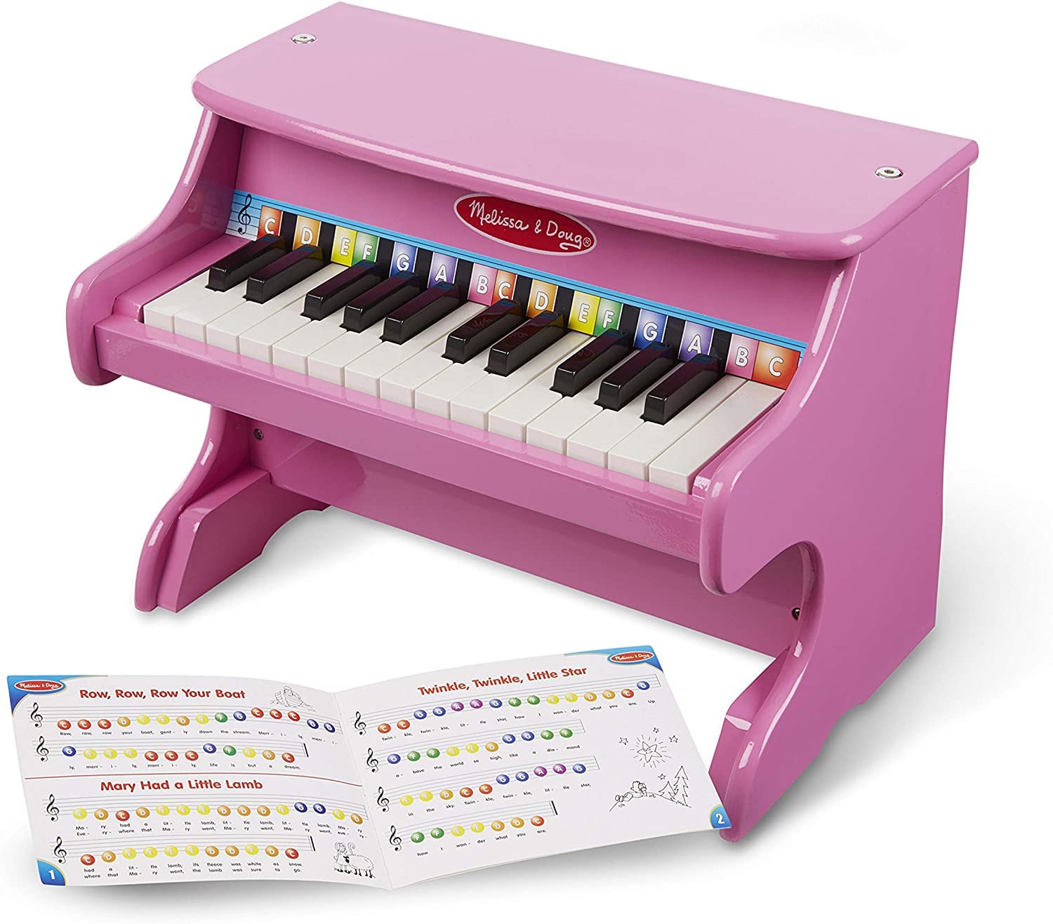 Melissa &amp; Doug Pink Piano with 25 Keys and Color-Coded Songbook