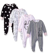 Gerber Baby Girls’ 4-Pack Sleep ‘N Play Footie