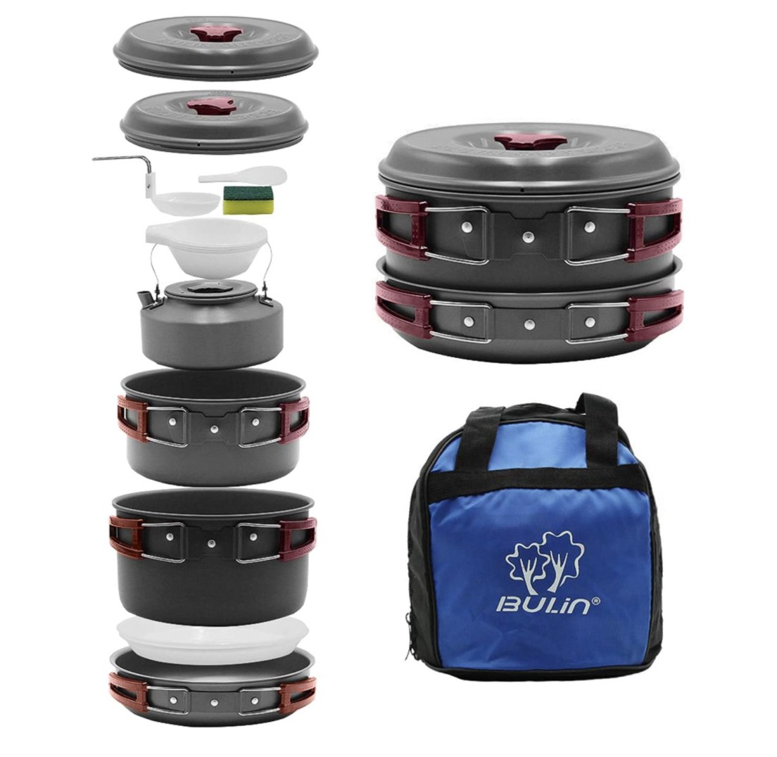 Bulin Nonstick Camping Cookware Mess Kit