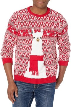 Blizzard Bay Men's Ugly Christmas Sweater Llama