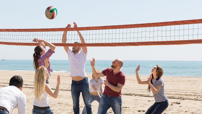 beach volleyball set